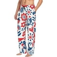 thumbnail image 1 of Picia Birds Flowers Mens Soft Woven Cotton Elastic Waistband Sleep Pajama Pant Lounge Sleep Pant With Pockets And Drawstring-Large, 1 of 9