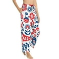 thumbnail image 1 of Picia Birds Flowers Womens Soft Woven Cotton Elastic Waistband Sleep Pajama Pant Lounge Sleep Pant With Pockets And Drawstring-Large, 1 of 9