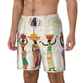thumbnail image 1 of Picia Black African Woman pattern Mens Swim Trunks with Compression Liner Stretch Beach Shorts Quick Dry with Zipper Pockets No-Chafing Board Shorts-X-Large, 1 of 9