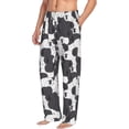 thumbnail image 1 of Picia Black And White Sheeps Mens Soft Woven Cotton Elastic Waistband Sleep Pajama Pant Lounge Sleep Pant With Pockets And Drawstring-Large, 1 of 9