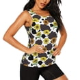 thumbnail image 1 of Picia Black Cow Sunflowers Pattern Women's Workout Tank Top,Breathable Activewear,Slim Fit Athletic Top,Versatile Workout Moisture-wicking top-Large, 1 of 9