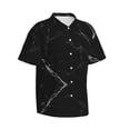 thumbnail image 1 of Picia Black Marble Texture Abstract Gentle Cotton Regular Fit Short Sleeve Casual Hawaiian Shirt for Men-Large, 1 of 1