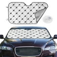 thumbnail image 1 of Picia Black Rabbit Curved Windshield Sunshade Accordion Folding Style Auto Shade for Car Truck SUV Van Blocks UV Ray Sun Visor Protector -Medium, 1 of 7