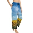 thumbnail image 1 of Picia Blooming Sunflower Field Womens Soft Woven Cotton Elastic Waistband Sleep Pajama Pant Lounge Sleep Pant With Pockets And Drawstring-, 1 of 9