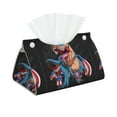 thumbnail image 1 of Picia Blue Dinosaur Pattern Long Tissue Box Cover,PVC Leather Triangle Holder,Tissue Box Holder with Magnetic Bottom,Facial Paper Organizer Dispenser-7.9"X4.9"X4.5", 1 of 9