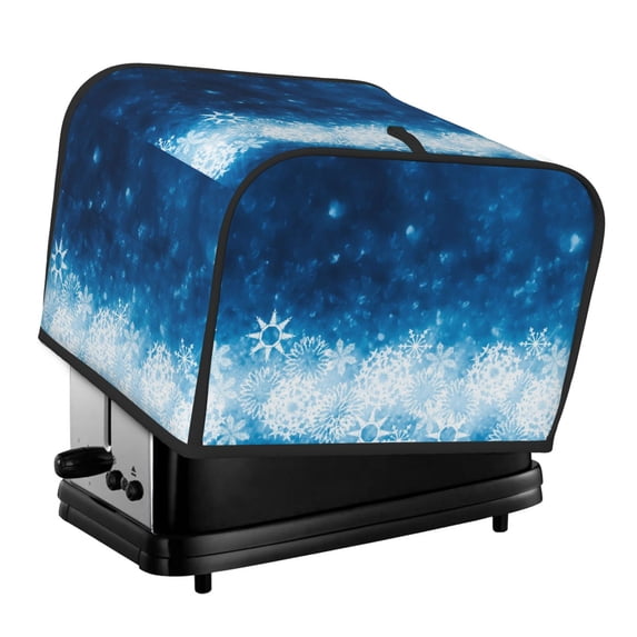 Picia Blue Glitter Sparkles Print 4 Slice Toaster Cover , Toaster Protector Dustproof Kitchen Appliance Cover, Kitchen Appliance Dustproof Protector