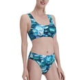 thumbnail image 1 of Picia Blue Kyanite Women's High Waisted Bikini Scoop Neck Swimsuit Two Pieces Bathing Suit-, 1 of 8