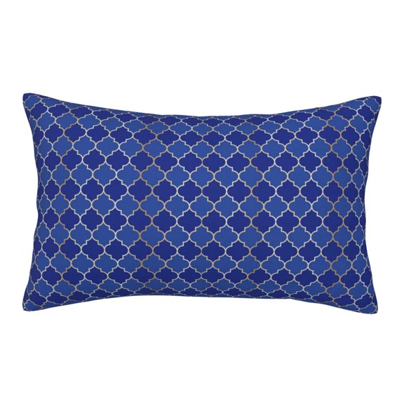 Picia Blue Lantern Shapes Pattern Plush Pillow Case – Soft and Cozy Cushion Cover, Hypoallergenic Throw Pillow Case for Home Decor-14"x20"