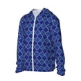 thumbnail image 1 of Picia Blue Lantern Shapes Women's Men's UPF 50+ Sun Protection Hoodie Shirt Long Sleeve SPF Fishing Outdoor UV Hiking Lightweight Shirts-3X-Large, 1 of 9