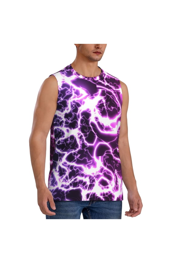 Blue Lightning mens Cotton Tank Undershirts , Moisture-wicking Ribbed Tanks, Lightweight Cotton Tank Undershirts-X-Large