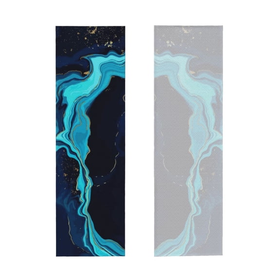 Picia Blue Marble And Gold Pattern Cooling Towels (40"x12") Cool Towel, Cold Towel, Microfiber Soft Breathable Chilly Ice Towel