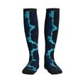 thumbnail image 1 of Picia Blue Marble And Gold Printed Sports Compression Socks - 15-20mmHg Graduated Compression, High-Performance Soft and Breathable Socks for Men and Women, 1 of 5