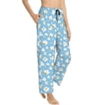 thumbnail image 1 of Picia Blue Popcorn Womens Soft Woven Cotton Elastic Waistband Sleep Pajama Pant Lounge Sleep Pant With Pockets And Drawstring-X-Large, 1 of 9