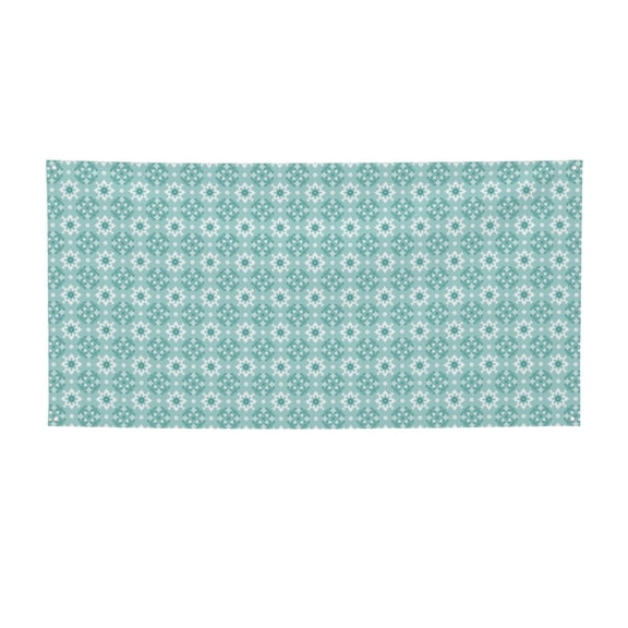 Picia Blue Print Pattern Party Banner, Festive Decoration, Holiday Banner, Celebration Decor, Event Banner, Reusable Party Banner-Small