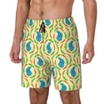 thumbnail image 1 of Picia Blue Rabbit pattern Mens Swim Trunks with Compression Liner Stretch Beach Shorts Quick Dry with Zipper Pockets No-Chafing Board Shorts-Medium, 1 of 9