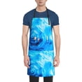 thumbnail image 1 of Picia Blue Shell Waterproof Apron for Unisex Adult - Adjustable Bib Apron with Pockets, Ideal for Cooking, Gardening, Painting, and Household Chores, 1 of 9