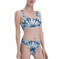 thumbnail image 1 of Picia Blue Shells Women's High Waisted Bikini Scoop Neck Swimsuit Two Pieces Bathing Suit-Medium, 1 of 8