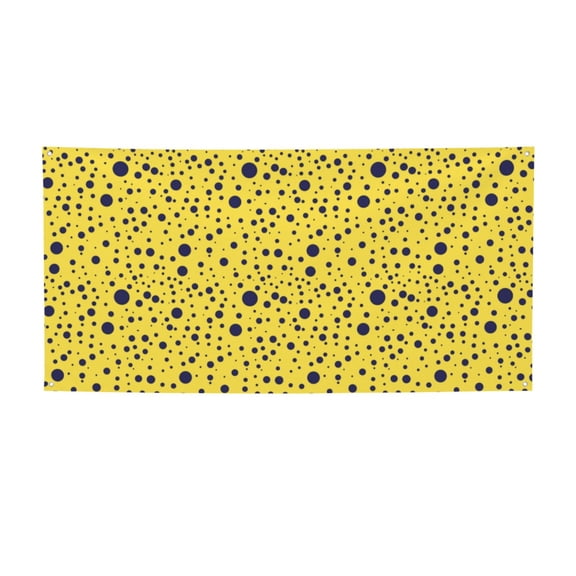 Picia Blue Spots Pattern Party Banner, Festive Decoration, Holiday Banner, Celebration Decor, Event Banner, Reusable Party Banner-Small