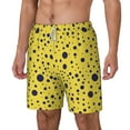 thumbnail image 1 of Picia Blue Spots pattern Mens Swim Trunks with Compression Liner Stretch Beach Shorts Quick Dry with Zipper Pockets No-Chafing Board Shorts-Medium, 1 of 9