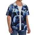 thumbnail image 1 of Picia Blueberry Men's Linen Shirts Short Sleeve Cuban Beach Shirts Casual Shirts Button Down Shirt for Men Beach Summer Wedding Shirt-Medium, 1 of 7