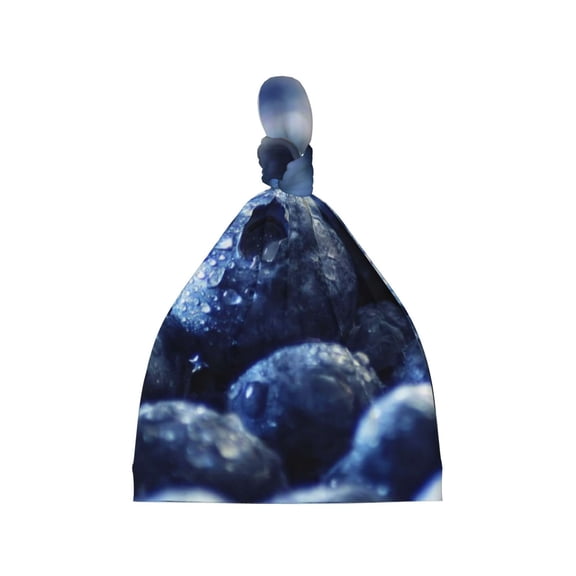 Picia Blueberry Printed Preemie Hats for Baby Girls Cotton Premature Knot Hats Newborn Hospital Cap Warm Knot Beanie Nicu for Preemie Girls and Boys