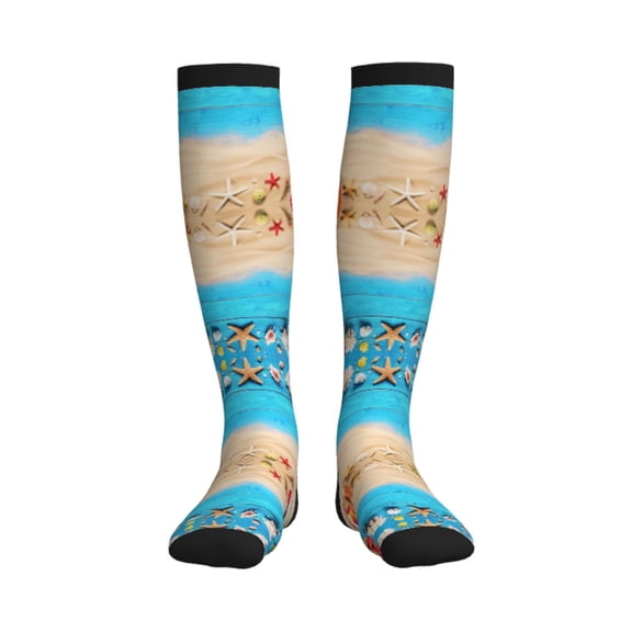 Picia Boards and Beach Printed Sports Compression Socks - 15-20mmHg Graduated Compression, High-Performance Soft and Breathable Socks for Men and Women