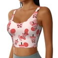 thumbnail image 1 of Picia Boba Milk Tea Sports Bra for Women,Padded Strappy Sports Bras Medium Support Yoga Bra with Removable Cups,Running Yoga Bra-, 1 of 9