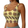 thumbnail image 1 of Picia Bohemia Sports Bra for Women,Padded Strappy Sports Bras Medium Support Yoga Bra with Removable Cups,Running Yoga Bra-, 1 of 9