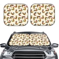 thumbnail image 1 of Picia Boho Chicken 2 Piece Car Windshield Sun Shade Foldable | Foldable Sun Shield for Front Window Blocks UV Rays and Keeps Your Vehicle Cool-Small, 1 of 7