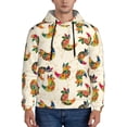 thumbnail image 1 of Picia Boho Chicken Pattern Casual Men's Hoodie - Lightweight Hooded Sweatshirt with Kangaroo Pocket, Comfortable Pullover for Everyday, Travel-4X-Large, 1 of 7