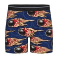 thumbnail image 1 of Picia Bowling Ball And Flame Pattern Men's Athletic Long Leg Briefs , Performance Stretch Underwear，Moisture-Wicking, 1 of 7