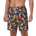 thumbnail image 1 of Picia Bowling Colorful pattern Mens Swim Trunks with Compression Liner Stretch Beach Shorts Quick Dry with Zipper Pockets No-Chafing Board Shorts-XX-Large, 1 of 9