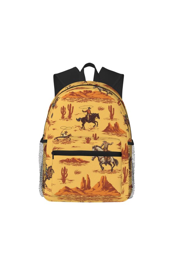 Brave Cowboys Large Capacity Backpack Classic Style Backpack Casual Backpack Water-Resistant School Work Travel Outdoor Backpack