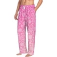 thumbnail image 1 of Picia Breast Cancer Pink Ribbons Awareness Mens Soft Woven Cotton Elastic Waistband Sleep Pajama Pant Lounge Sleep Pant With Pockets And Drawstring-X-Large, 1 of 9