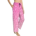 thumbnail image 1 of Picia Breast Cancer Pink Ribbons Awareness Womens Soft Woven Cotton Elastic Waistband Sleep Pajama Pant Lounge Sleep Pant With Pockets And Drawstring-XX-Large, 1 of 9