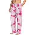 thumbnail image 1 of Picia Breast Cancer Ribbons Awareness Mens Soft Woven Cotton Elastic Waistband Sleep Pajama Pant Lounge Sleep Pant With Pockets And Drawstring-X-Large, 1 of 9