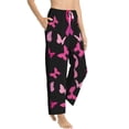 thumbnail image 1 of Picia Breast Cancer Womens Soft Woven Cotton Elastic Waistband Sleep Pajama Pant Lounge Sleep Pant With Pockets And Drawstring-Small, 1 of 9