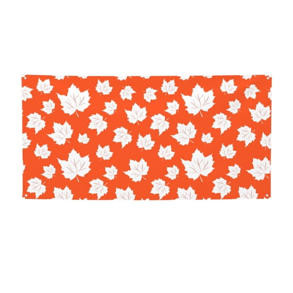 Picia Bright Autumn Leaves Charm Pattern Party Banner, Festive Decoration, Holiday Banner, Celebration Decor, Event Banner, Reusable Party Banner-Medium