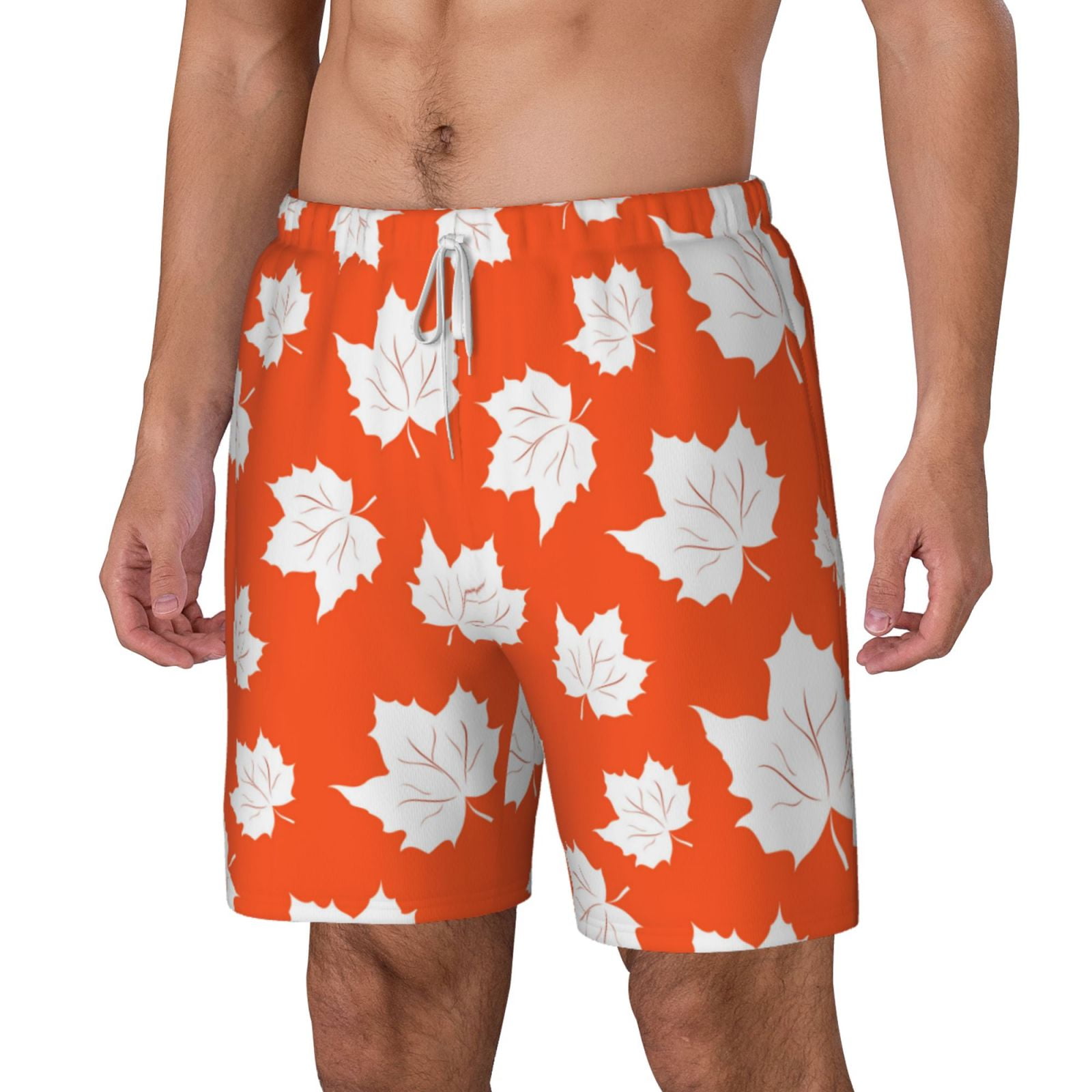 Picia Bright Autumn Leaves Charm pattern Mens Swim Trunks with ...