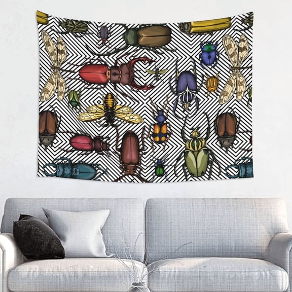 Picia Bright Insects Pattern Tapestry-Tapestries for Bedroom Living Room Dorm(29x37")