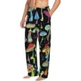 thumbnail image 1 of Picia Bright Mushrooms Mens Soft Woven Cotton Elastic Waistband Sleep Pajama Pant Lounge Sleep Pant With Pockets And Drawstring-, 1 of 9
