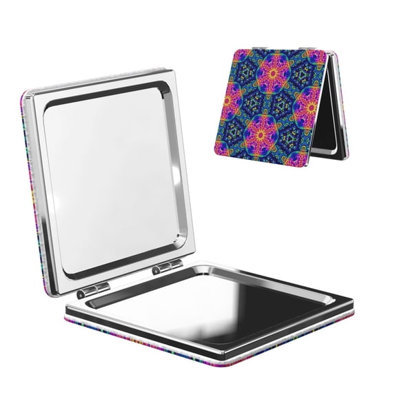 Picia Bright Turtles for Compact Vanity Mirror , Travel Makeup Mirror , Portable Magnifying Cosmetic Mirror for Daily, Work, Business-Square