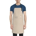 thumbnail image 1 of Picia Brown Gingham Waterproof Apron for Unisex Adult - Adjustable Bib Apron with Pockets, Ideal for Cooking, Gardening, Painting, and Household Chores, 1 of 9