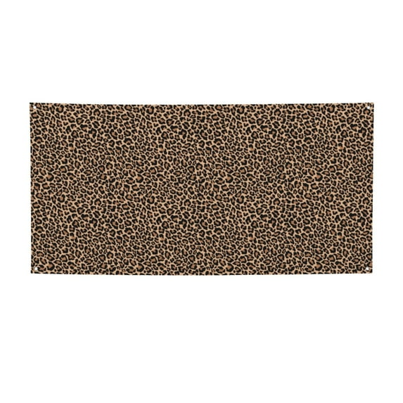 Picia Brown Leopard Pattern Party Banner, Festive Decoration, Holiday Banner, Celebration Decor, Event Banner, Reusable Party Banner-Medium