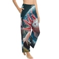 thumbnail image 1 of Picia Bubbles Axolotl Fantasy Womens Soft Woven Cotton Elastic Waistband Sleep Pajama Pant Lounge Sleep Pant With Pockets And Drawstring-Large, 1 of 9