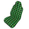 thumbnail image 1 of Picia Buffalo Plaid Green Black Print Waterproof Sweating Car Seat Cover for Post Gym Workout, Running, Beach and Hiking, Universal Fit Anti-Slip Bucket Seat Protector, 1 of 5