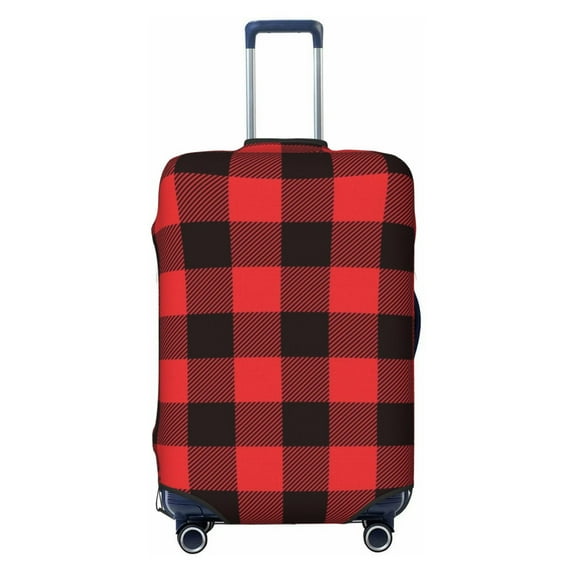 Picia Buffalo Plaid Red Black Luggage Protector Cover Thicken Suitcase Protector Cover Fit 18-32 Inch Luggage-Small