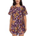 thumbnail image 1 of Picia Buffalo Plaid and Butterflys Pajamas Sets for Women Soft Short-Sleeved Pjs with Lounge Shorts Two Piece Sleepwear-Small, 1 of 9