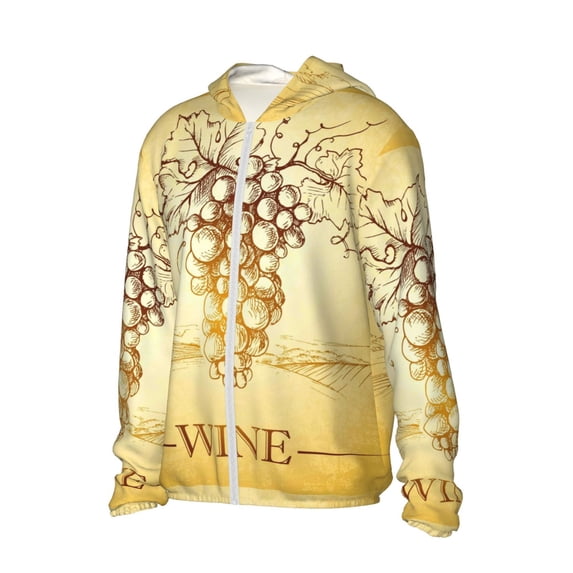 Picia Bunch of Grapes Women's Men's UPF 50+ Sun Protection Hoodie Shirt Long Sleeve SPF Fishing Outdoor UV Hiking Lightweight Shirts-X-Large