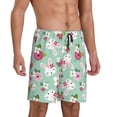 thumbnail image 1 of Picia Bunny And Rose Pajama Shorts for Men, Men's Pajama Bottoms, Sleepwear,Short Pajama Pants-3X-Large, 1 of 9